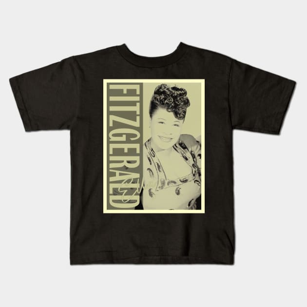 Smooth Details - Ella Fitzgerald Kids T-Shirt by Gainy Rainy